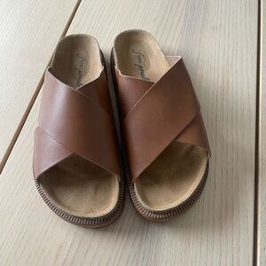 Free People Sidelines Footbed Sandals size 39, criss cross Free People sandals